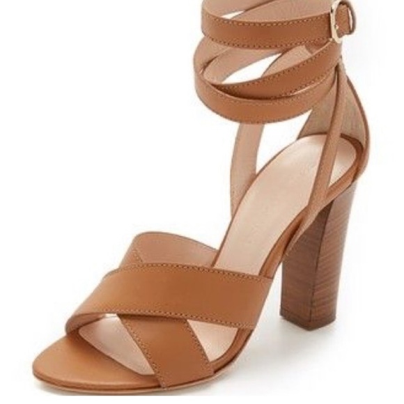 Club Monaco tan leather Valencia strappy platform heel sandals - 36.5 (US 6.5) - Picture 2 of 8